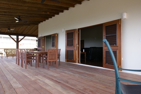 The main house upper deck